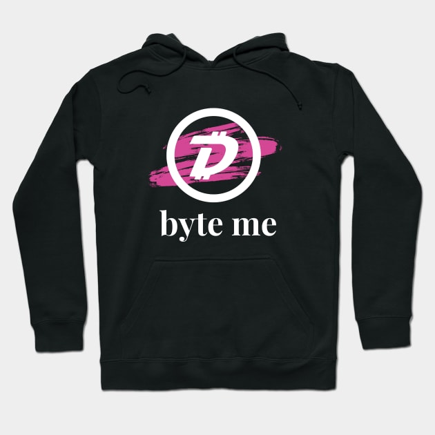 byte me pink Hoodie by VionStellar